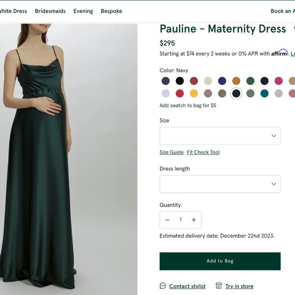 Never-been-worn Maternity-friendly *Navy* Gown - Picture 1 of 6